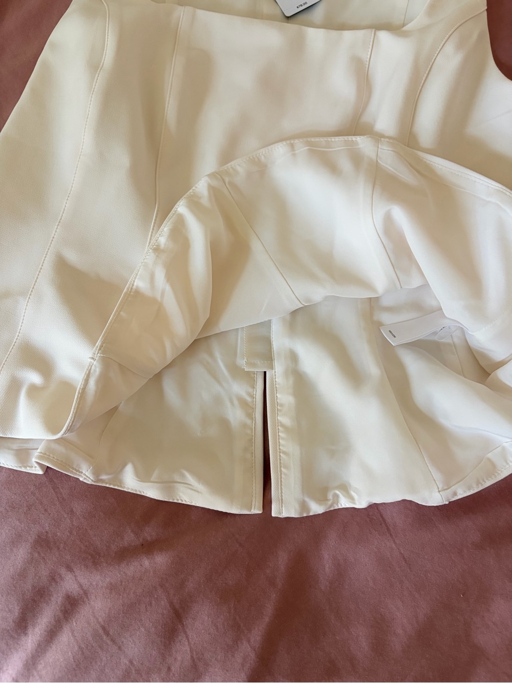 Square Neck Seamed Peplum Tailored Tank - Picture 6 of 8